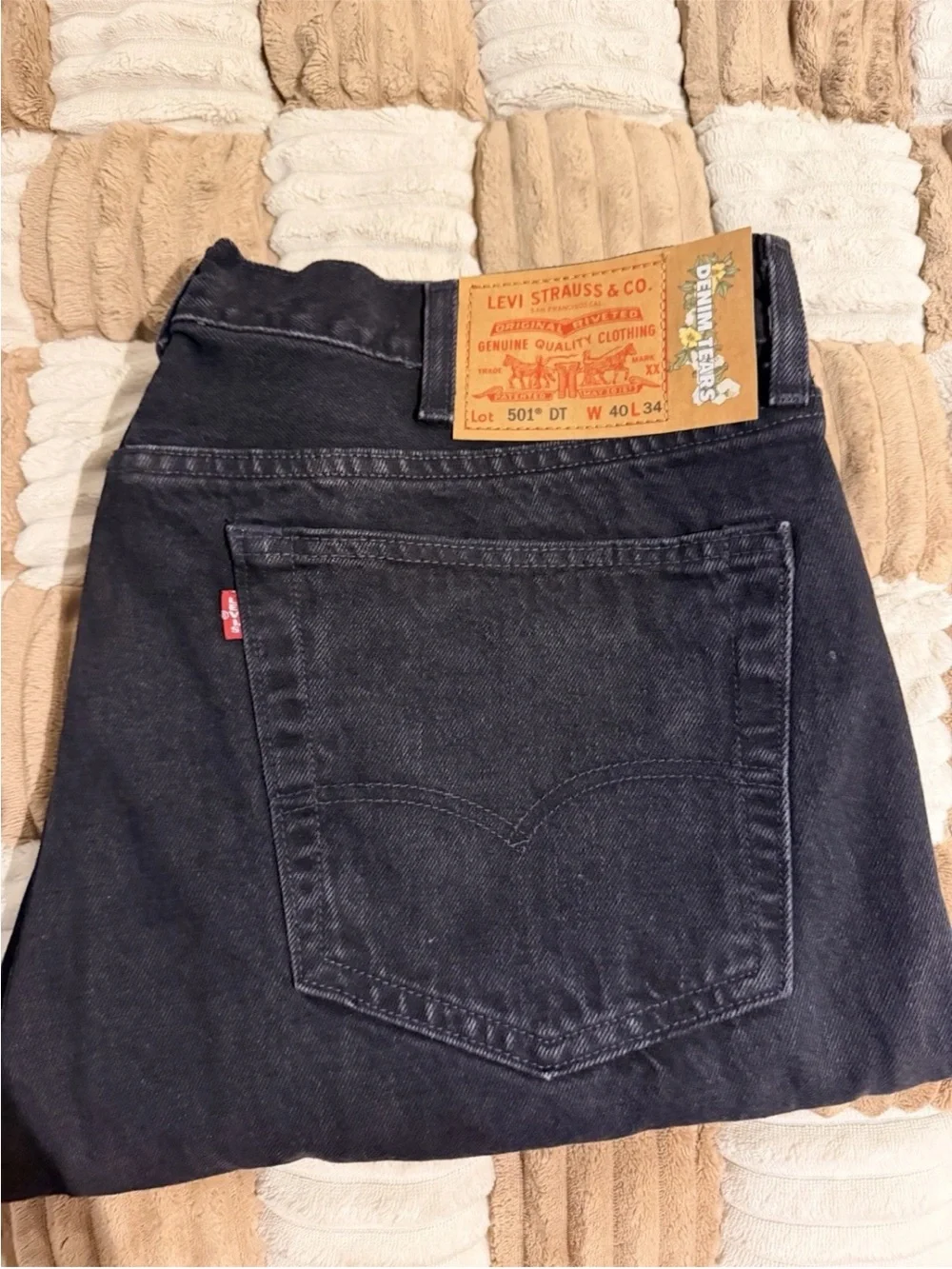 Levi's Men's Straight Jeans in Black Wash Denim